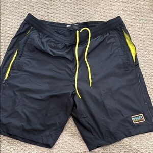 Oakley Black and Yellow Board Shorts Quick-Dry Swimwear